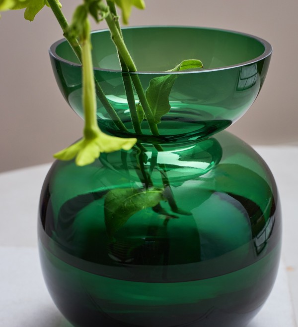 Ваза florum, 20 см, изумрудная