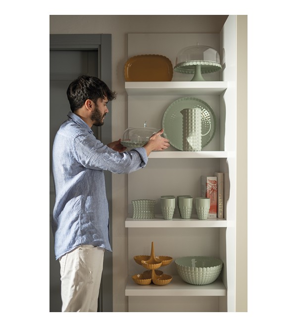 Блюдо для торта с крышкой tiffany, D30 см, зеленое