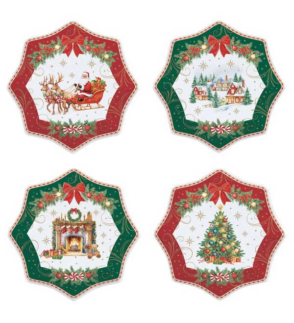 Набор десертных тарелок christmas heritage, D16 см, 4 шт.