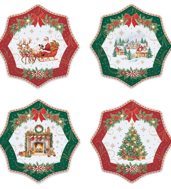 Набор десертных тарелок christmas heritage, D16 см, 4 шт.