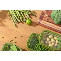 Контейнер для запекания, хранения и переноски продуктов в чехле, 1050 мл, зеленый