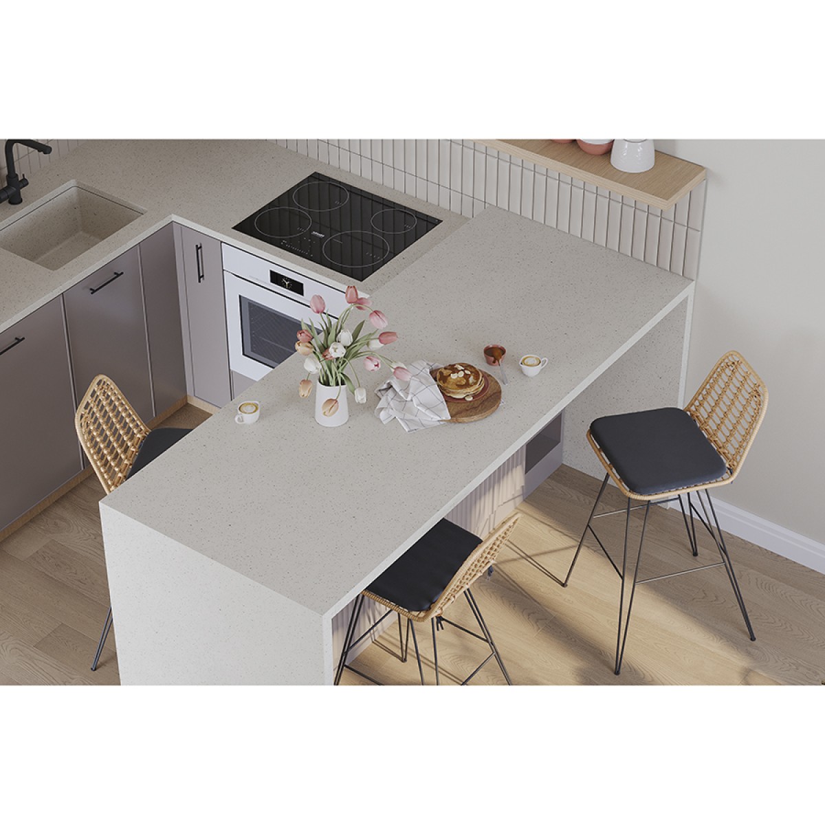 Стул барный vetle flat, ротанг