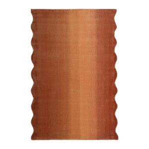 Ковер из шерсти over horizon терракотового цвета из коллекции trendy ruffles, 120х180 см