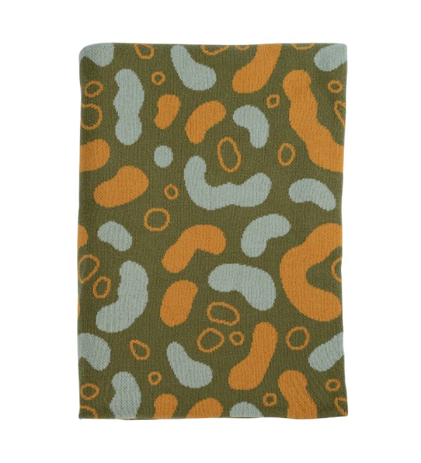 Плед вязаный с авторским принтом animal spots из коллекции wild, 130х180 см