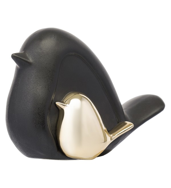 Декор из фарфора black birdie из коллекции essential, 14,5х6x10 см