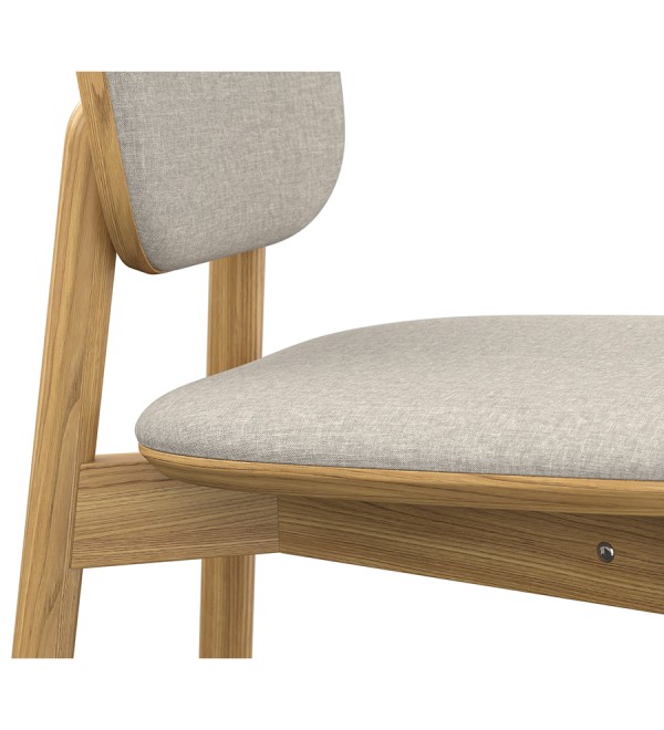 Стул барный с обивкой saga, рогожка, бежевый