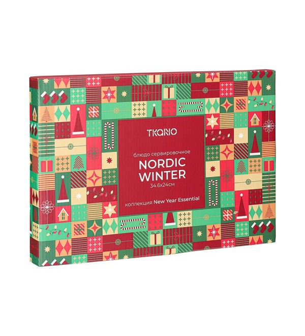 Блюдо сервировочное nordic winter из коллекции new year essential, 34,6х24 см
