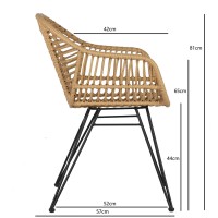 Стул vetle bent, ротанг