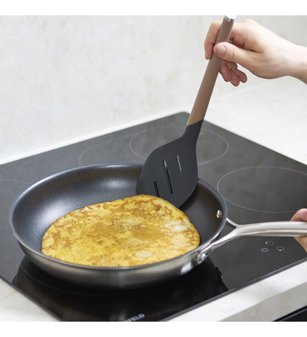 Лопатка с прорезями smartchef, 32 см, капучино-графит