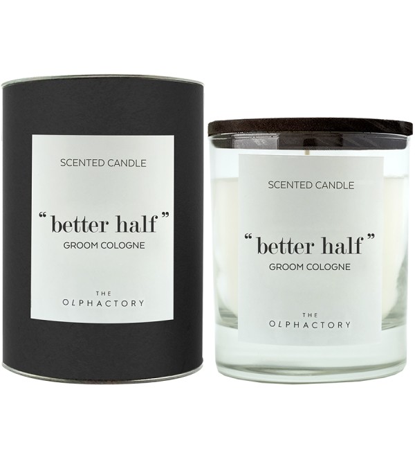 Свеча ароматическая the olphactory, better half, groom cologne, 40 ч