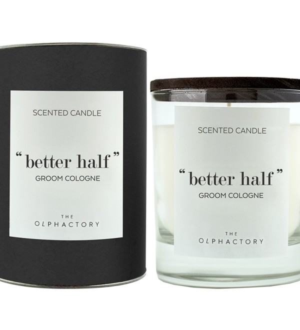 Свеча ароматическая the olphactory, better half, groom cologne, 40 ч