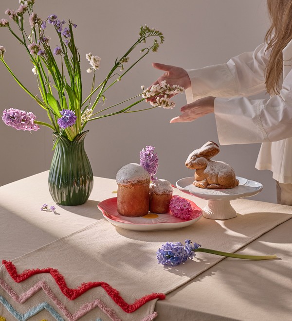 Ваза petal зеленого цвета из коллекции blossom, 22 см