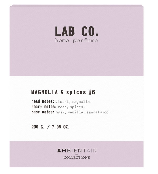Свеча ароматическая lab co, magnolia&spices, 40 ч