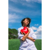 Ваза для цветов love, 15,5 см, красная