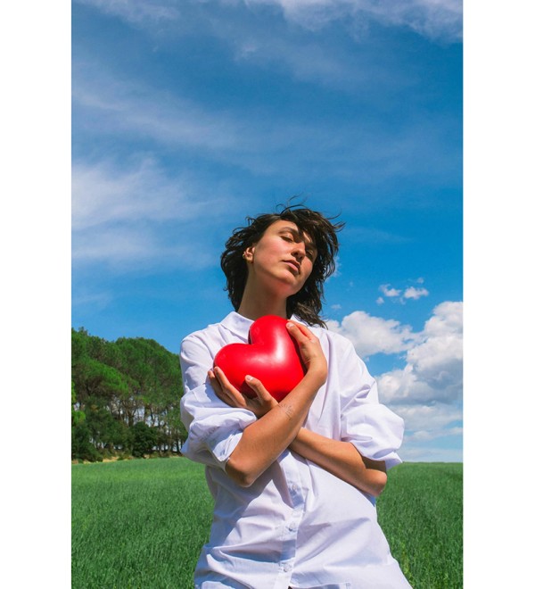 Ваза для цветов love, 15,5 см, красная