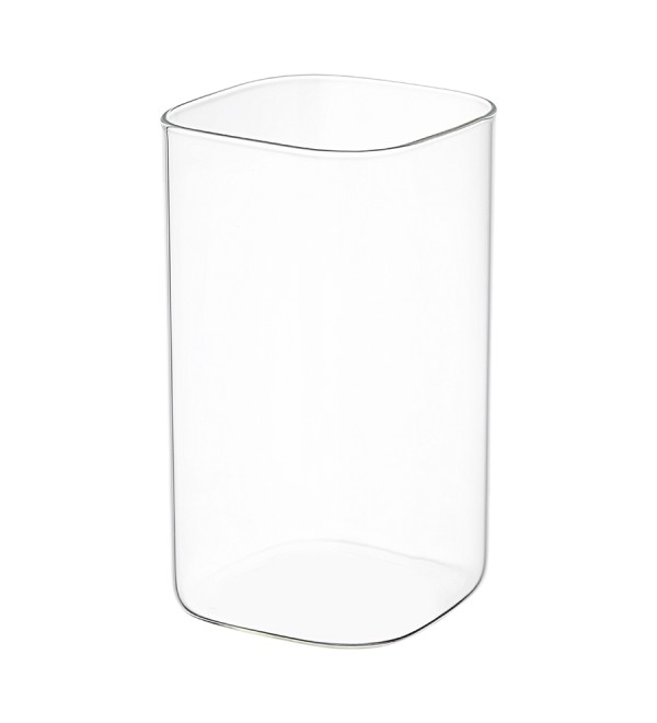 Банка для хранения квадратная vacuum glass, 1,5 л, светло-серая