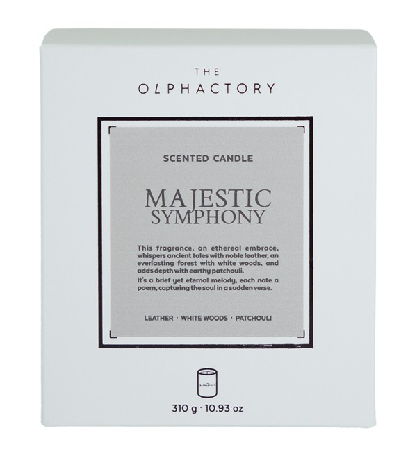 Свеча ароматическая the olphactory, white insignia, majestic symphony, 60 ч