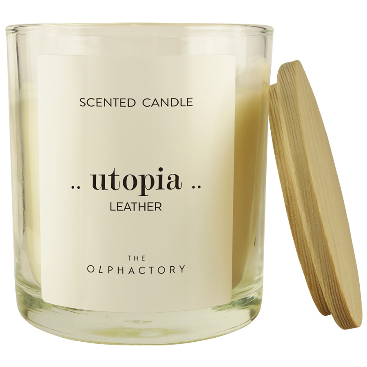 Свеча ароматическая the olphactory, utopia, leather, 40 ч
