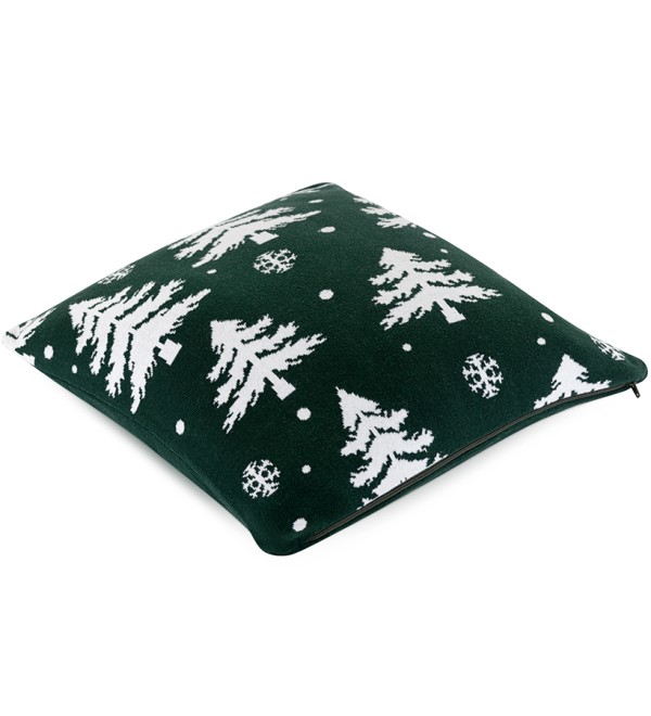 Подушка вязаная с новогодним рисунком Морозный Лес
из коллекции new year essential, 45x45 см