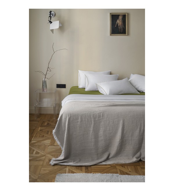Комплект постельного белья из сатина из коллекции meditation, olive, 200х220 см