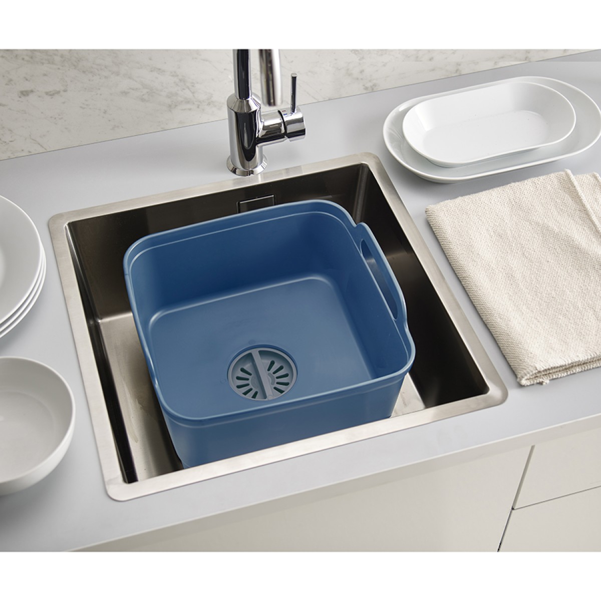 Контейнер для мытья посуды wash&drain™, синий