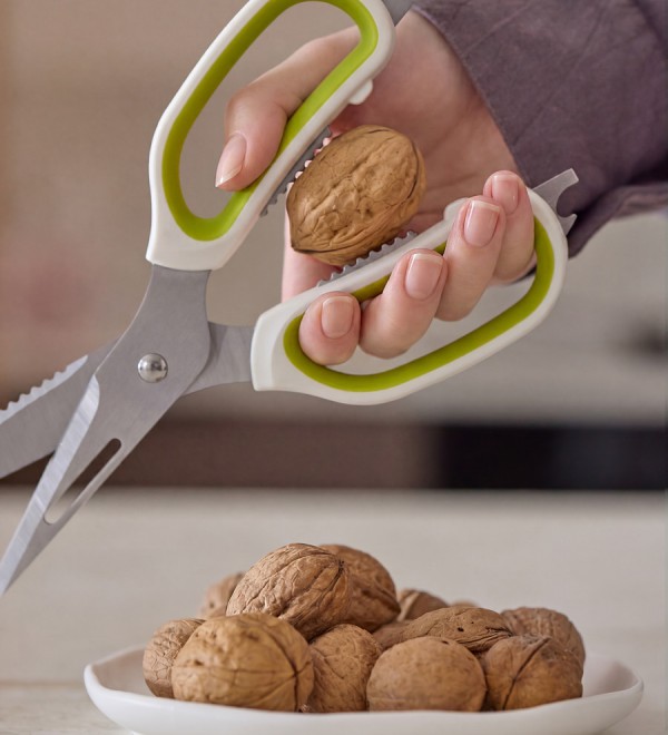 Ножницы кухонные универсальные ergonomy, с магнитным чехлом