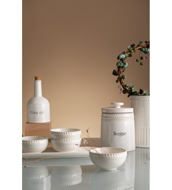 Банка для сахара белого цвета из коллекции kitchen spirit, 820 мл