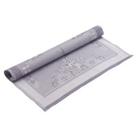 Салфетка из хлопка фиолетово-серого цвета с рисунком Щелкунчик, new year essential, 53х53см