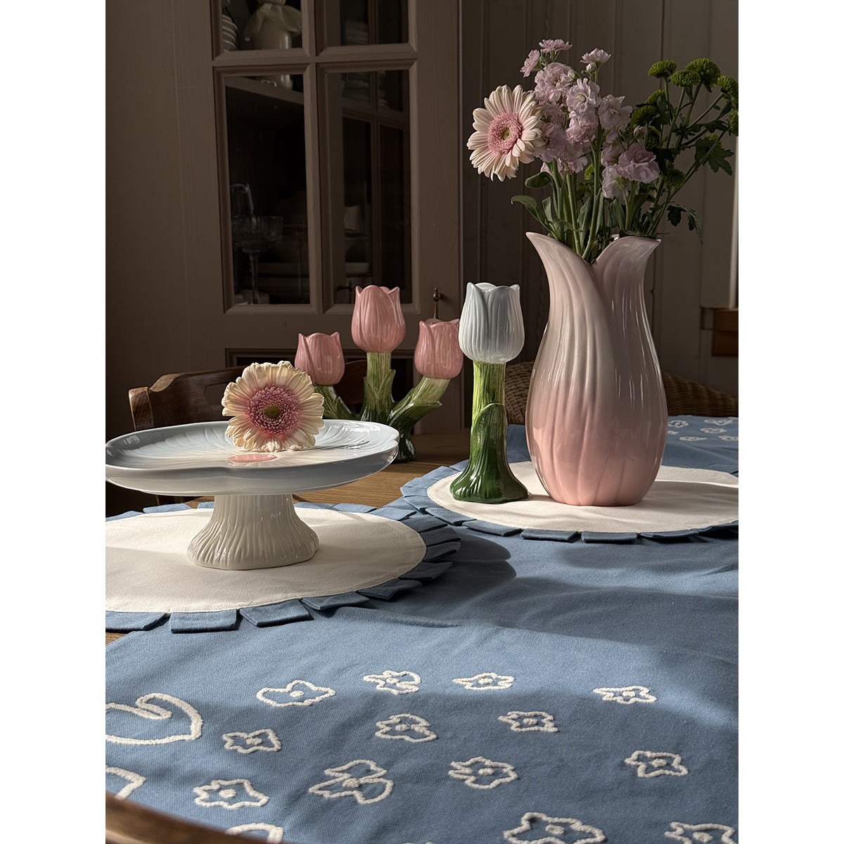 Дорожка на стол Незабудки из коллекции ethnic, 45х150 см