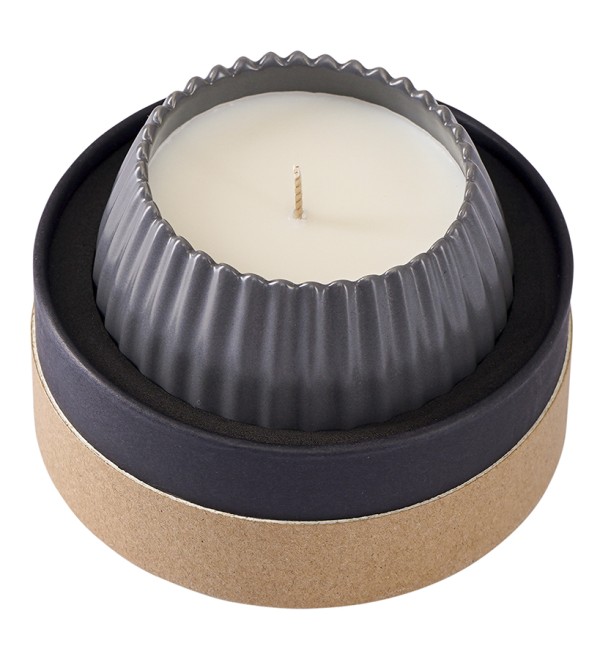 Свеча ароматическая vetiver & black cypress из коллекции edge, серый, 30 ч