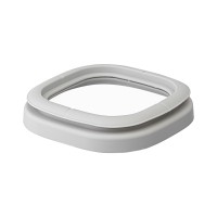 Банка для хранения квадратная vacuum glass, 1,5 л, светло-серая