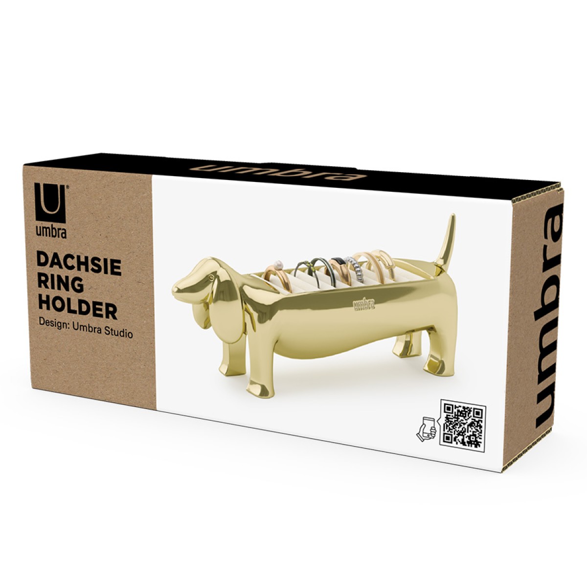 Держатель для колец dachsie, латунь