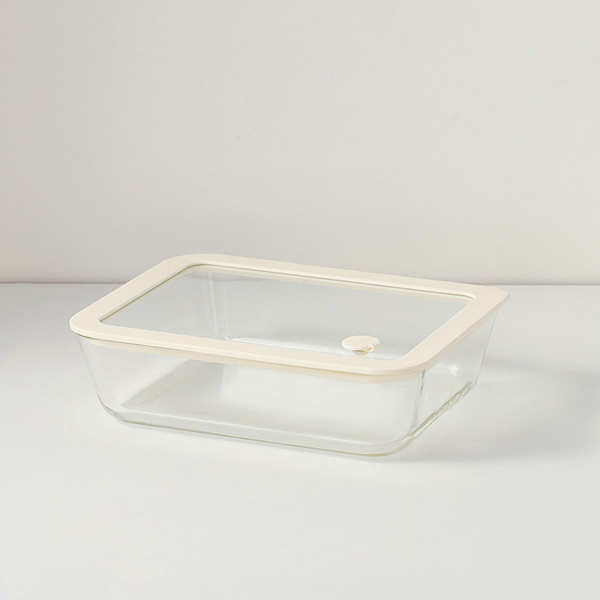 Контейнер для запекания и хранения с вакуумным эффектом vacuum glass, 1,4 л, молочный