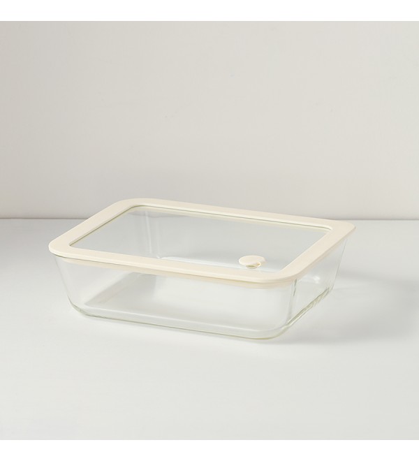 Контейнер для запекания и хранения с вакуумным эффектом vacuum glass, 1,4 л, молочный