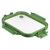 Контейнер для запекания и хранения прямоугольный click glass, 1 л, зеленый