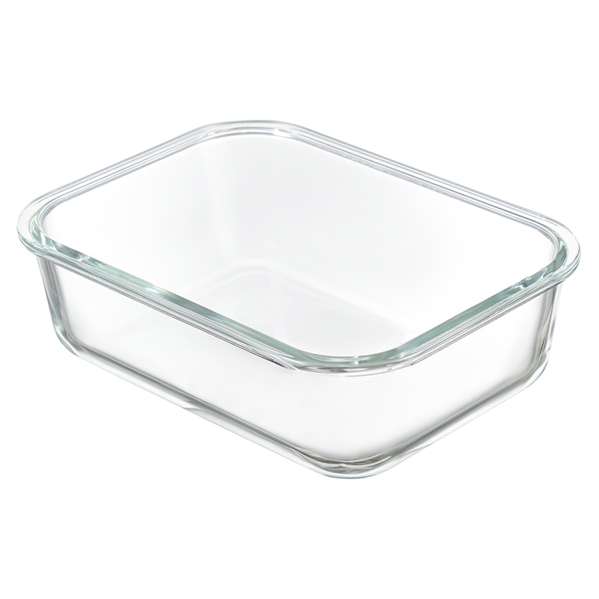 Контейнер для запекания и хранения прямоугольный click glass, 1,5 л, светло-серый