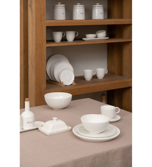 Банка для чая белого цвета из коллекции kitchen spirit, 820 мл