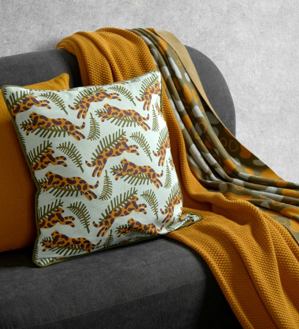 Плед вязаный с авторским принтом animal spots из коллекции wild, 130х180 см