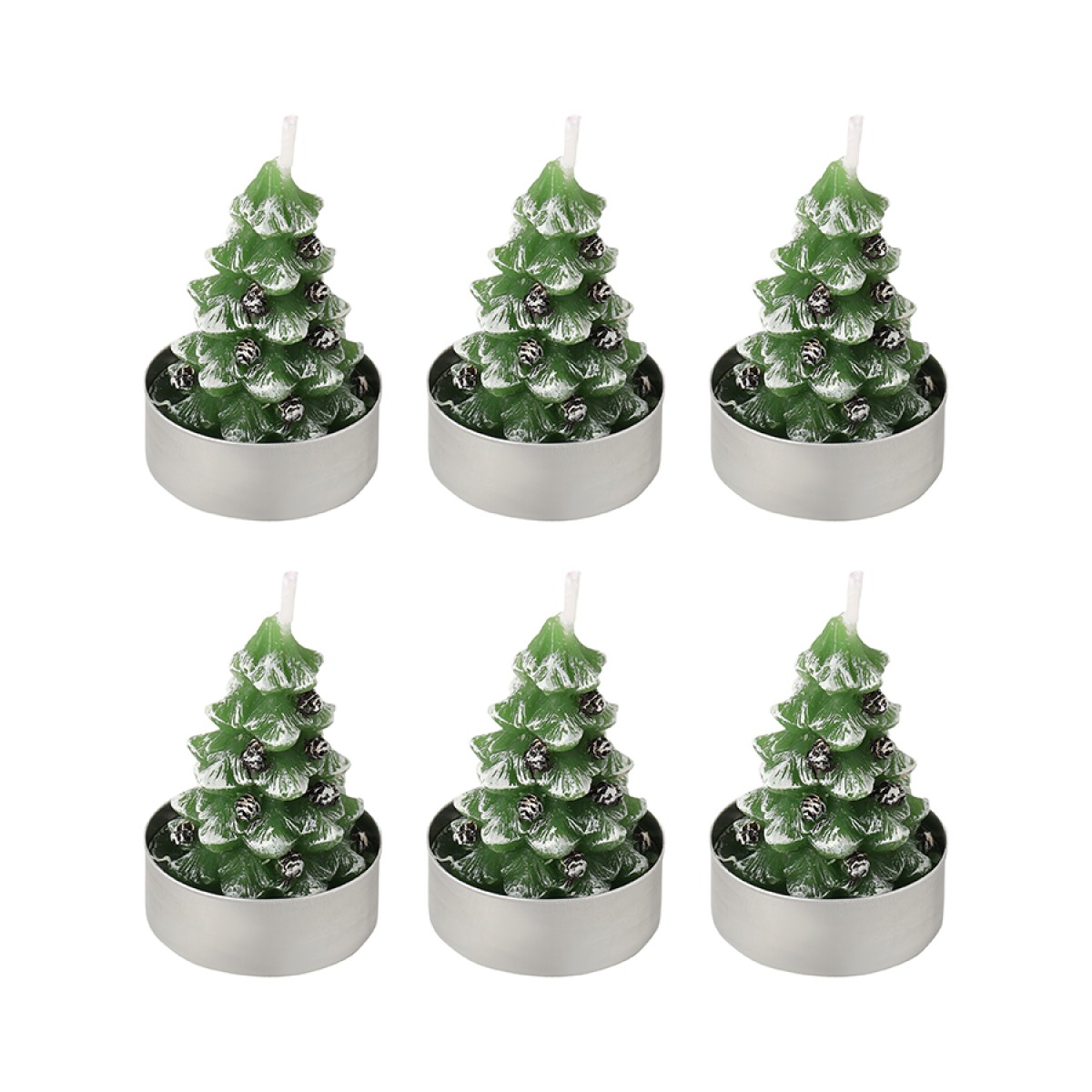 Набор декоративных свечей enchanted woods из коллекции new year essential, 6 шт.