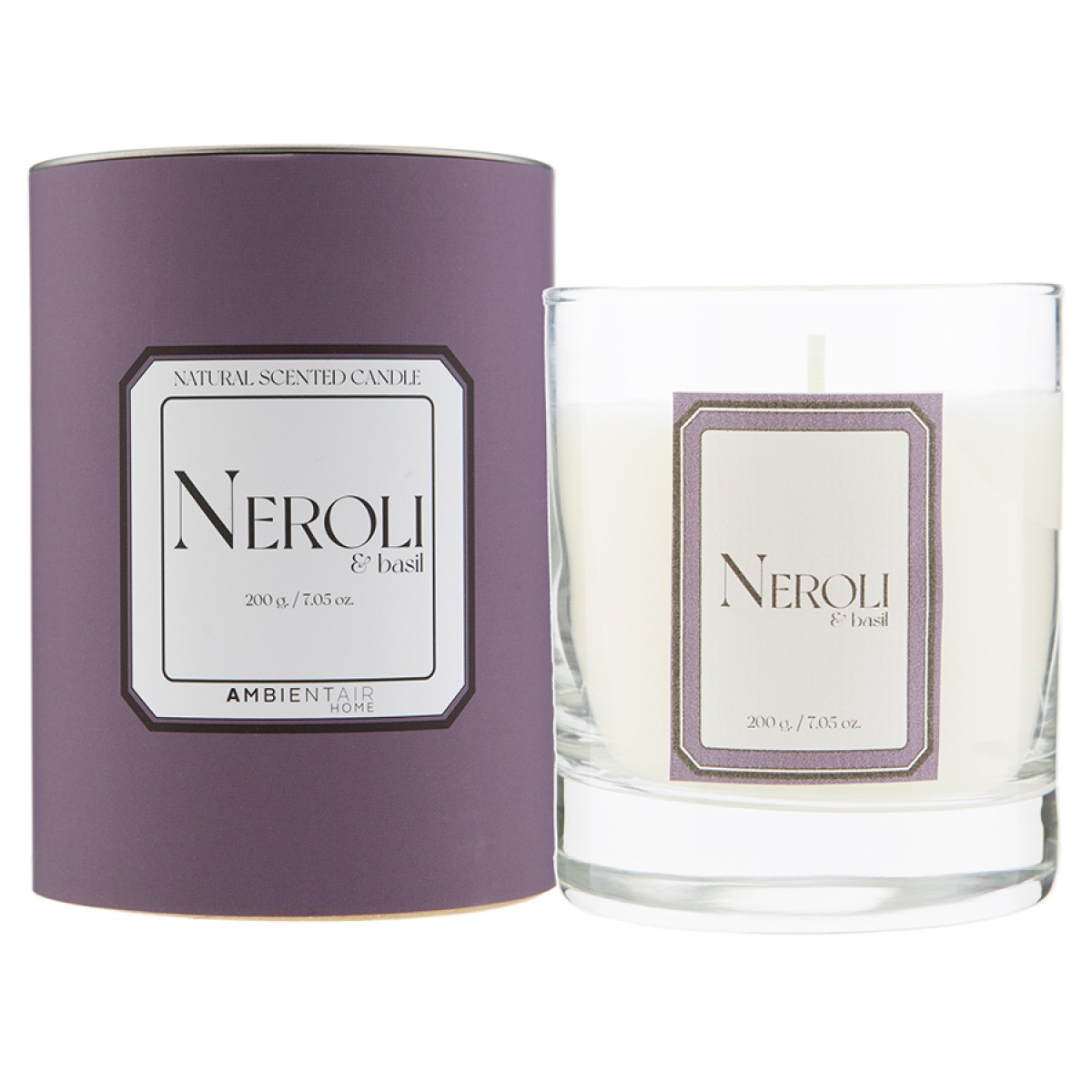 Свеча ароматическая sublime, neroli&basil, 40 ч