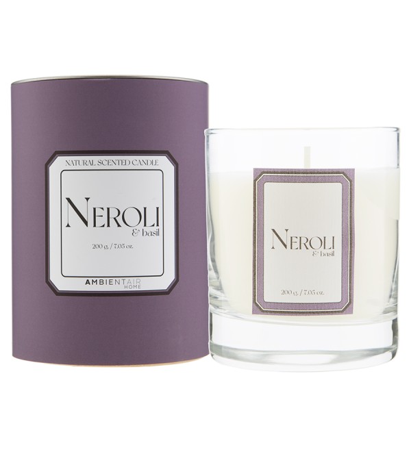 Свеча ароматическая sublime, neroli&basil, 40 ч