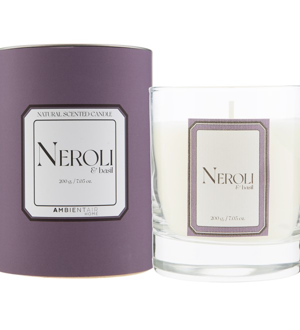 Свеча ароматическая sublime, neroli&basil, 40 ч