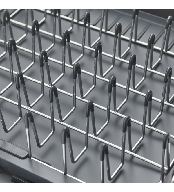 Сушилка для посуды раздвижная extend steel, серая