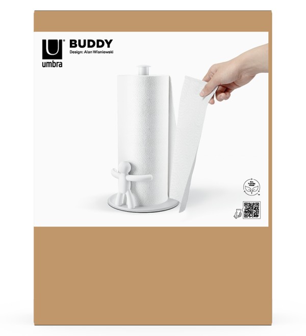 Держатель для бумажных полотенец buddy, белый