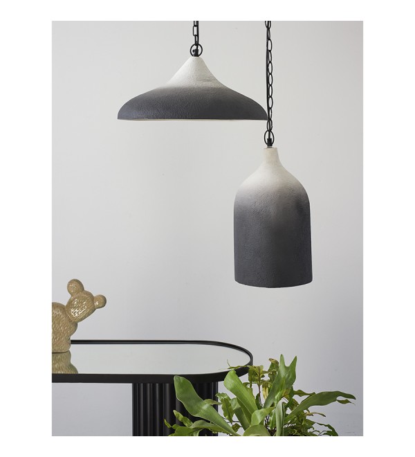 Светильник подвесной sustainable collection, D44х19 см, черный/белый