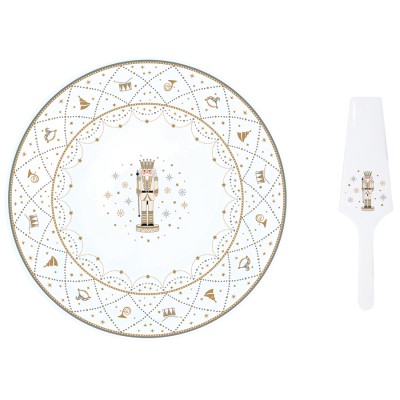 Блюдо для торта с лопаткой royal nutcracker, D32 см