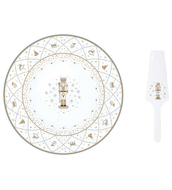 Блюдо для торта с лопаткой royal nutcracker, D32 см