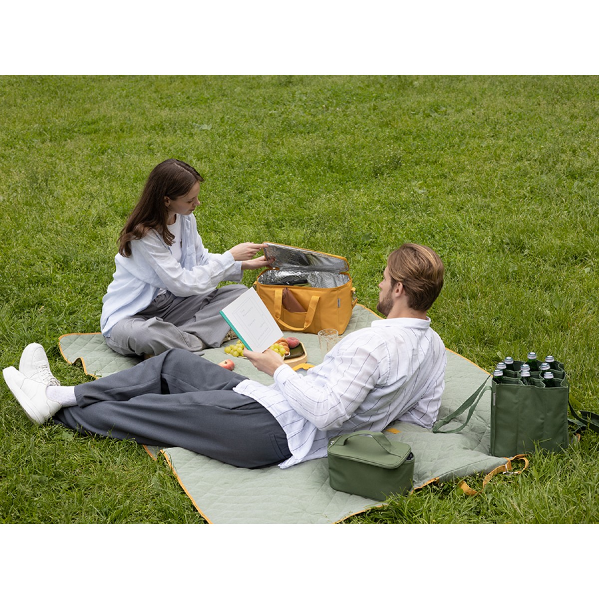 Термосумка для пикника smart picnic, l, горчичная
