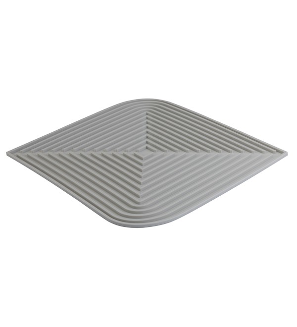 Коврик для сушки посуды dry flex, 34,6х44,6 см, серый