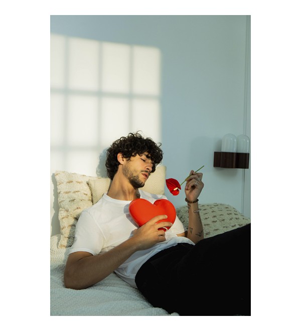 Ваза для цветов love, 15,5 см, красная